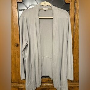 J Jill Light Gray Open Front Cardigan Size XS